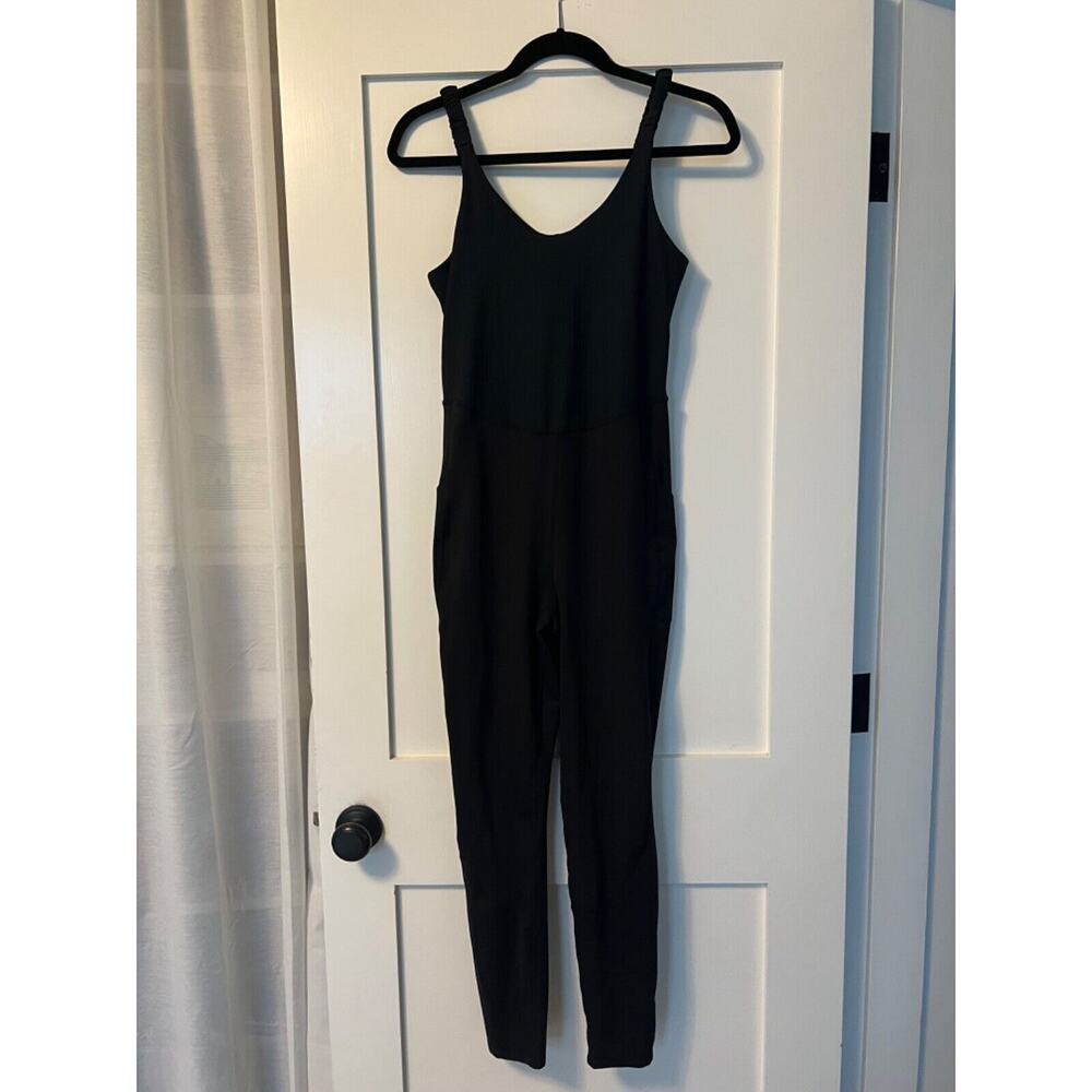 Free People FP Movement Never Better Jumpsuit One Piece Medium Black